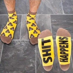 Mdi Poo Emoji Sh#t Happens Socks Mens Novelty Gifts
