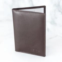 Yellow Octopus Personalised Personalised Brown Leather Passport Cover Personalised Birthday Gifts