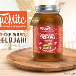 Yellow Octopus Novelty Food 'MagicMite' - Take Away Fast Food In A Jar Breakfast Spreads 23 Yellow Octopus Novelty Food 'MagicMite' - Take Away Fast Food In A Jar Breakfast Spreads