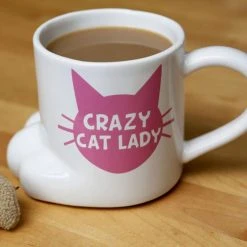 William Valentine Oversized Crazy Cat Lady Cat's Paw Mug Office Gifts