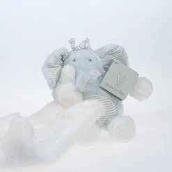 Landmark Concepts Blue Plush Elephant With Cuddle Blanket Baby Shower Gifts