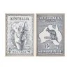 IsAlbi For Dad Vintage Australian Stamps Wall Décor Set Of 2