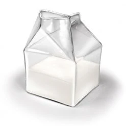 IsAlbi Half Pint - The Mini Glass Carton Creamer Miniature Products