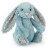 IsAlbi Baby Shower Gifts Jellycat Medium Blossom Aqua Bunny