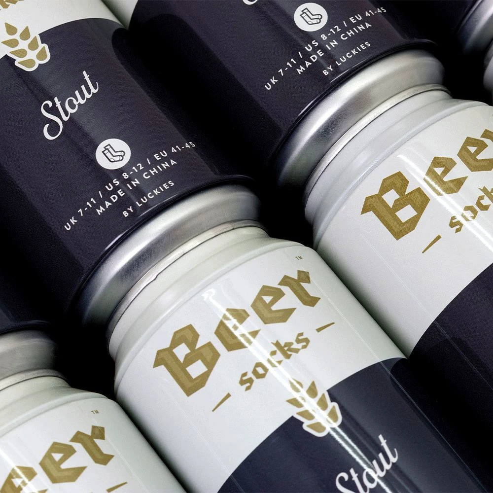 IsAlbi Men's Stout Beer Socks In A Can 4 IsAlbi Men's Stout Beer Socks In A Can