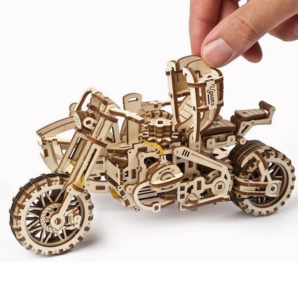 Ugears Mechanical Scrambler UGR-10 Motorbike & Sidecar Model Kit 10 Ugears Mechanical Scrambler UGR-10 Motorbike & Sidecar Model Kit