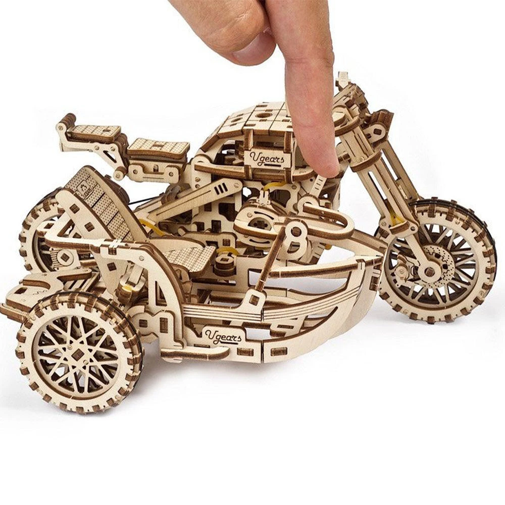 Ugears Mechanical Scrambler UGR-10 Motorbike & Sidecar Model Kit 11 Ugears Mechanical Scrambler UGR-10 Motorbike & Sidecar Model Kit