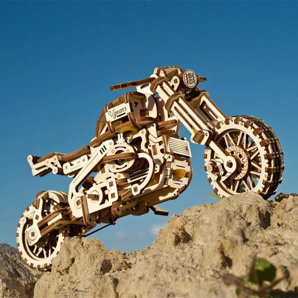 Ugears Mechanical Scrambler UGR-10 Motorbike & Sidecar Model Kit 14 Ugears Mechanical Scrambler UGR-10 Motorbike & Sidecar Model Kit