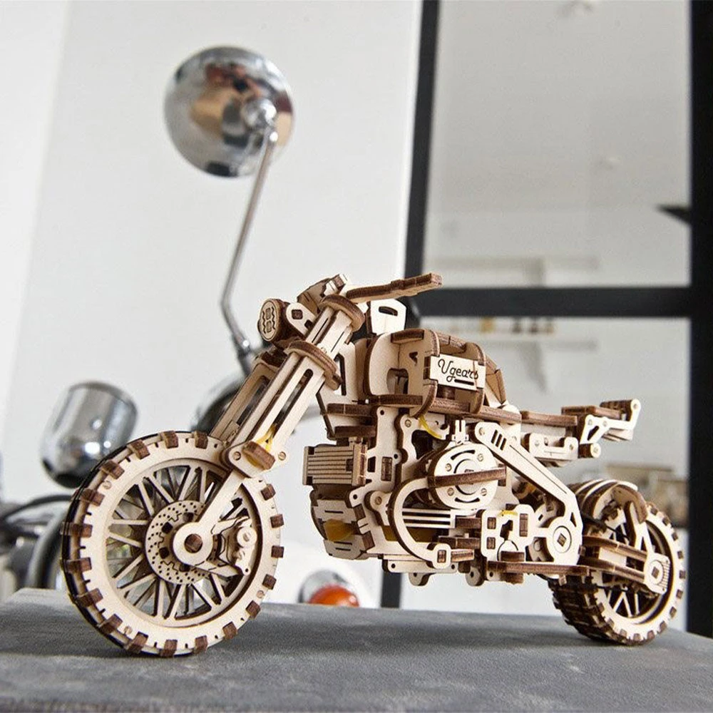 Ugears Mechanical Scrambler UGR-10 Motorbike & Sidecar Model Kit 15 Ugears Mechanical Scrambler UGR-10 Motorbike & Sidecar Model Kit