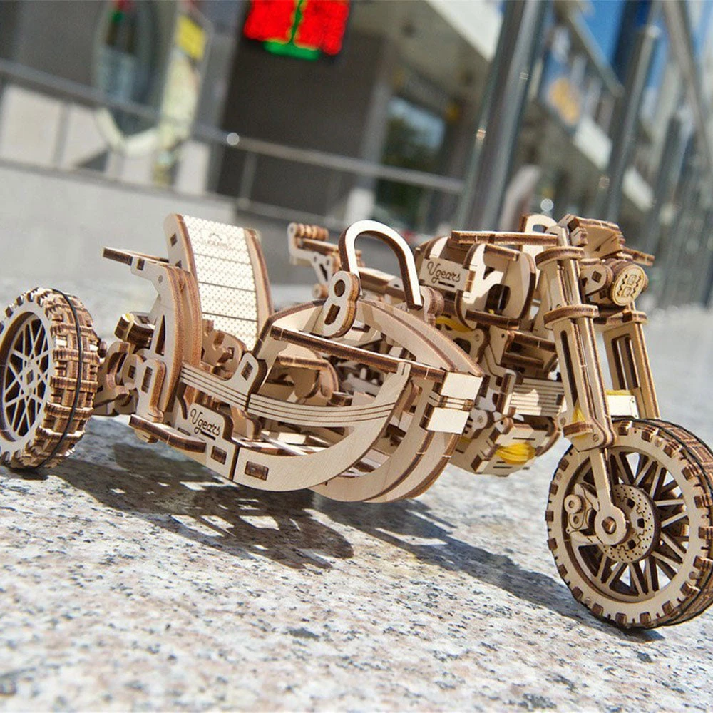 Ugears Mechanical Scrambler UGR-10 Motorbike & Sidecar Model Kit 3 Ugears Mechanical Scrambler UGR-10 Motorbike & Sidecar Model Kit