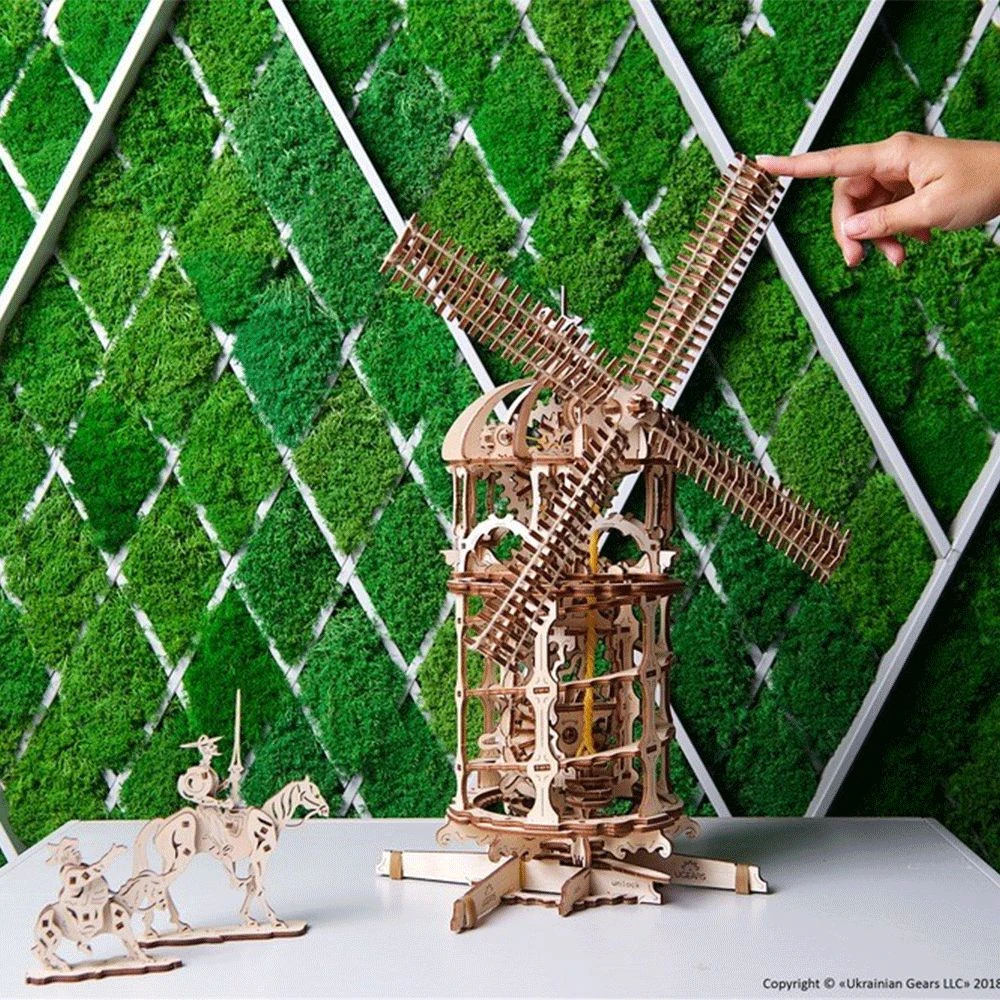 Man Cave Gifts Ugears Mechanical Tower Windmill Model Kit 3 Man Cave Gifts Ugears Mechanical Tower Windmill Model Kit