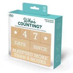 IsAlbi Baby Shower Gifts Wooden Countdown Blocks: Parenting Edition