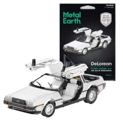 Divisible By Zero Man Cave Gifts DeLorean Model Kit | Metal Earth