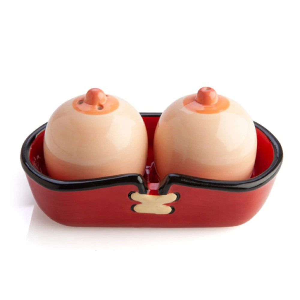 Mdi Man Cave Gifts Boobs Salt & Pepper Shaker Set 4 Mdi Man Cave Gifts Boobs Salt & Pepper Shaker Set