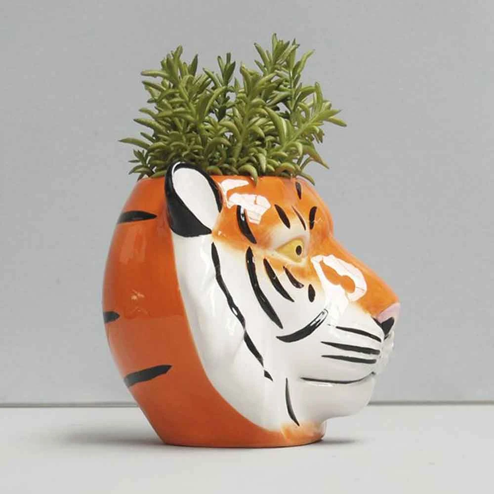 Ceramic Tiger Planter Pot | White Moose Gifts For Sisters 4 Ceramic Tiger Planter Pot | White Moose Gifts For Sisters