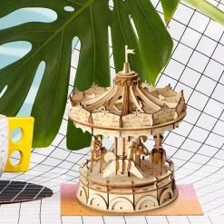 BubblesUp Miniature Products DIY Merry-Go-Round Wooden Model Kit