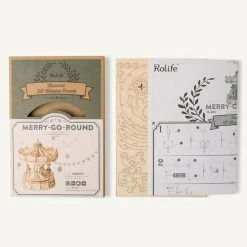 BubblesUp Miniature Products DIY Merry-Go-Round Wooden Model Kit