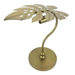 IsAlbi Gold Monstera Table Lamp