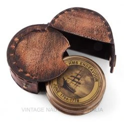 Vintage Nautical Brass Vintage Explorer HMS Endeavour Compass Man Cave Gifts
