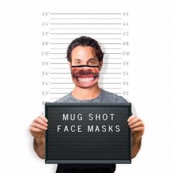 IsAlbi Mens Novelty Gifts Mug Shot Face Mask | Assorted Designs