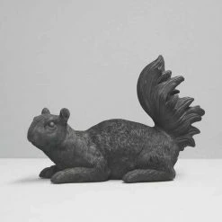 Set Of Two Black Squirrels Home Decor | White Moose