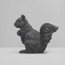 Set Of Two Black Squirrels Home Decor | White Moose