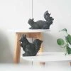 Set Of Two Black Squirrels Home Decor | White Moose