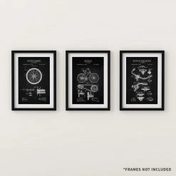 Yellow Octopus Exclusives - Prints Man Cave Gifts Bicycle Patent Prints Wall Art | Set Of 3