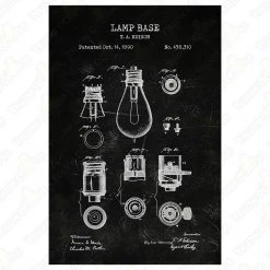 Yellow Octopus Exclusives - Prints Man Cave Gifts Light Bulb Patent Prints Wall Art | Set Of 3