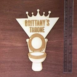 Yellow Octopus Personalised Personalised Funny Throne Toilet Door Sign