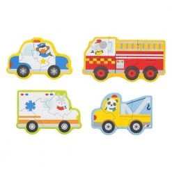 IsAlbi Gifts For Toddlers (1-3 Years) Rescue Vehicles Beginner Puzzle | Set Of 4