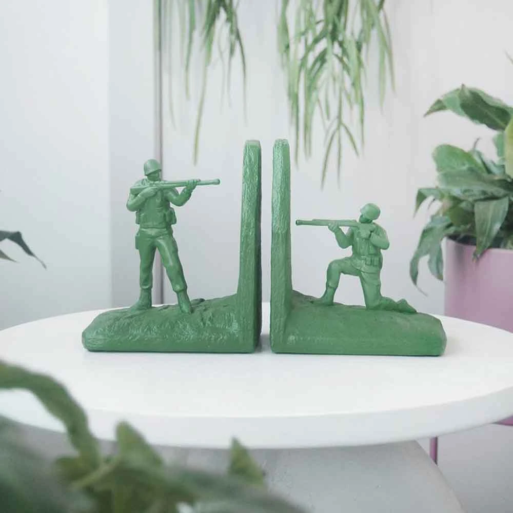 Soldier Bookend Set | White Moose Office Gifts 4 Soldier Bookend Set | White Moose Office Gifts