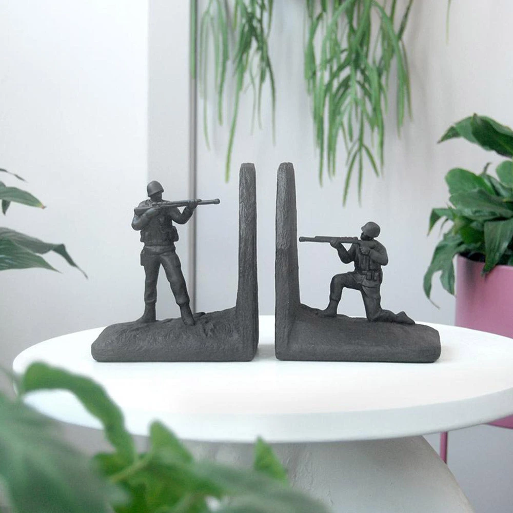 Soldier Bookend Set | White Moose Office Gifts 3 Soldier Bookend Set | White Moose Office Gifts