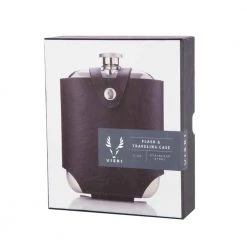 Little Global Travel Gifts Stainless Steel Flask With Travelling Pouch