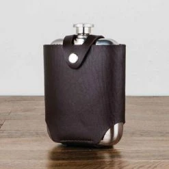 Little Global Travel Gifts Stainless Steel Flask With Travelling Pouch