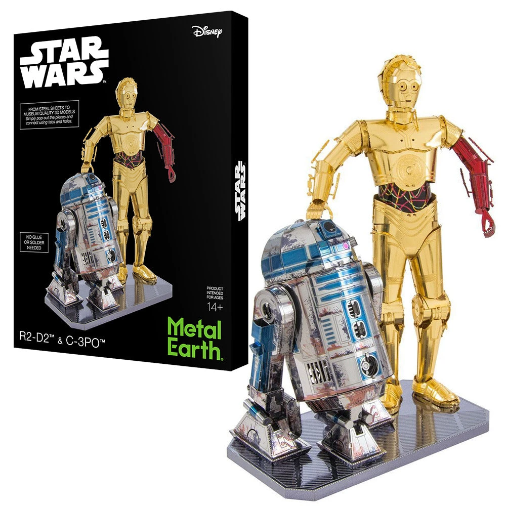 Divisible By Zero Star Wars R2-D2 & C-3PO Metal Model Kit | Metal Earth 3 Divisible By Zero Star Wars R2-D2 & C-3PO Metal Model Kit | Metal Earth