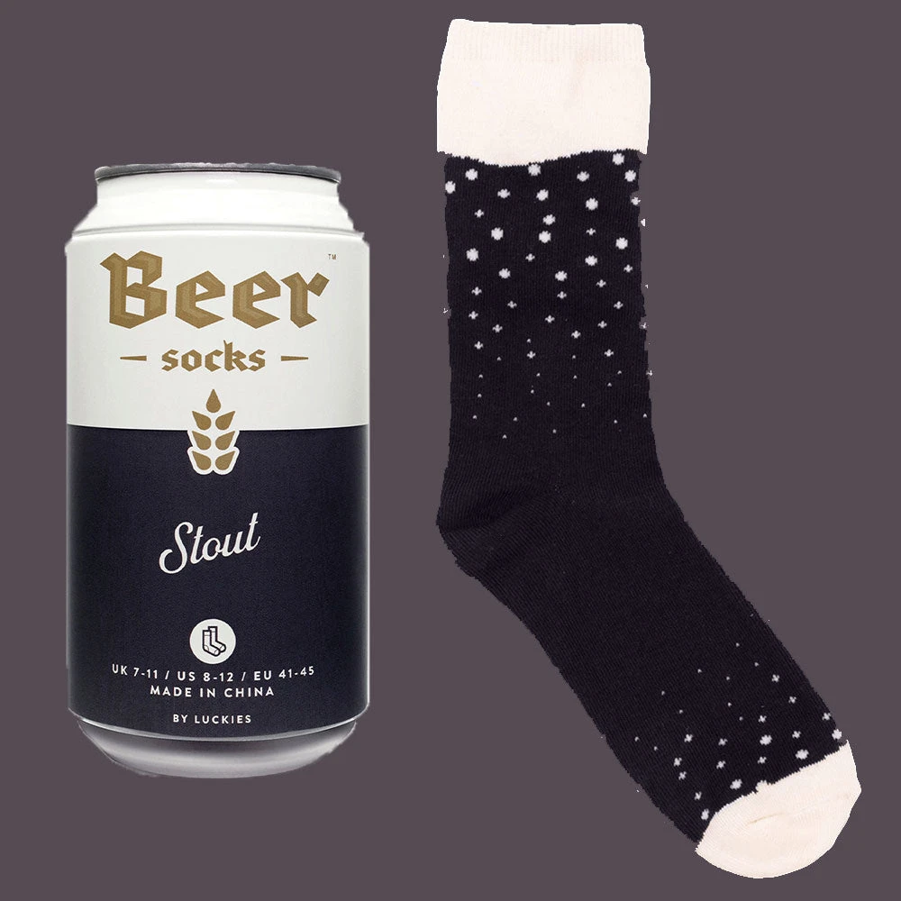 IsAlbi Men's Stout Beer Socks In A Can 3 IsAlbi Men's Stout Beer Socks In A Can