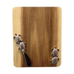 Darlin Foodie Turtle Acacia Cheeseboard & Condiment Spreader
