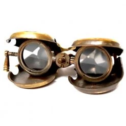 Vintage Nautical Vintage Opera Style Binoculars With Leather Case