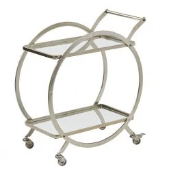 IsAlbi 'Walter' Art Deco Mirrored Drinks Trolley