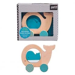 IsAlbi Wooden Whale Push Along Car